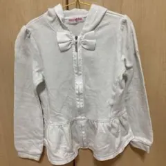 メゾピアノ　アウター　白　130 ラメ