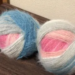 キャンディカラーグラデーションウールヤーン2玉