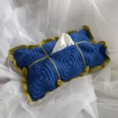 オーダー商品　ティッシュカバー　ソフトパックティッシュ用　ハンドメイド　編み物