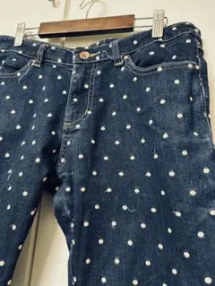franche lippee 水玉模様ダークブルーデニムパンツのサムネイル