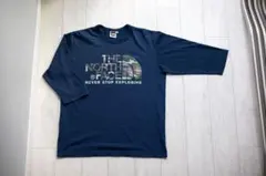 ノースフェイス　Tシャツ　ネイビー　メンズM 五分袖