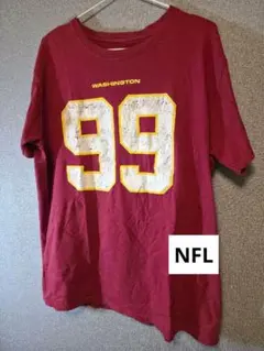 NFL WASHINGTON ナンバリング Tシャツ L エンジ アメカジ 古着
