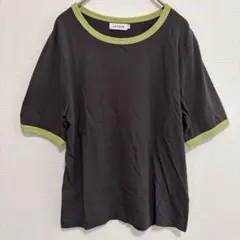 LEPSIM レディース Tシャツ チャコール×グリーン F 綿100%のサムネイル