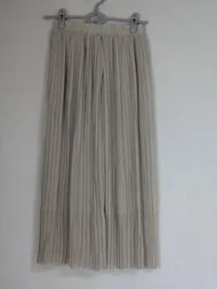 ベージュ パールシフォンキュロットスカート