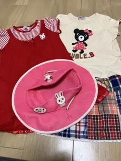 ミキハウス ワンピース Tシャツ 帽子 3点セットのサムネイル