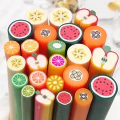 フルーツ棒 スライス棒 カット棒 24本 まとめ売り ハンドメイド パーツのサムネイル