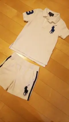 ☆セール☆ラルフローレン☆ビッグポニー☆白☆ポロシャツ＆短パン セット 4T