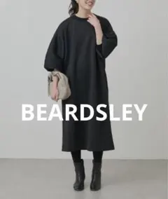 BEARDSLEY ビアズリー ✨袖ボリュームワンピース 異素材 ブラック