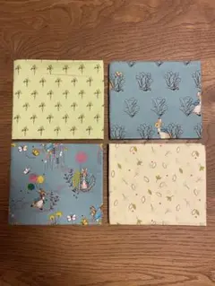 綿麻生地4枚セット ピーターラビット柄など