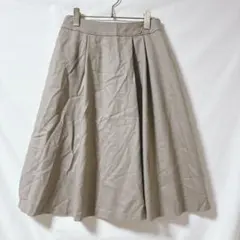 Reflect リフレクト 美形スカート ハイウエスト ひざ丈 タック ウール