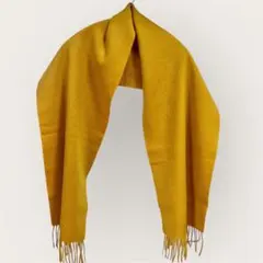 未使用　LANCETTI　マフラー　マスタード　イエロー　160×30.5　秋冬