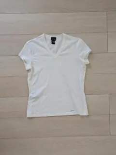 FENDI フェンディ Vネック Tシャツ 白 44 ロゴ刺繍のサムネイル