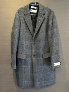 BEAUTY&YOUTH チェックメルトンウールチェスターコート Lサイズ