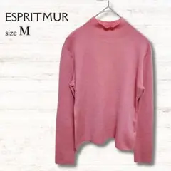 エスプリミュール ESPRITMUR 長袖ニット ピンク M ウール 薄手