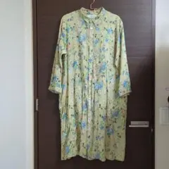 スーパーハッカ SUPER HAKKA 花柄 前開きワンピース フリーサイズ