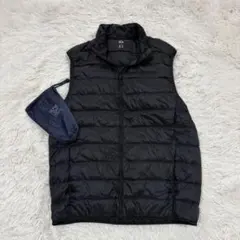 ユニクロウルトラライトダウンベスト黒【メンズ】L収納袋付