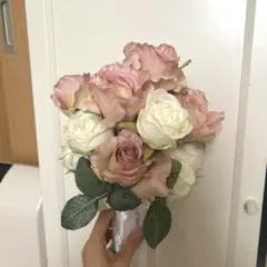 【プレ花嫁さんへ】アーティフィシャルフラワー ブーケ＆ブートニアセット