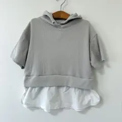 【美品】半袖パーカー　140