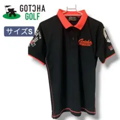 ガッチャゴルフGOTCHA GOLF ポロシャツ ブラック オレンジ Sのサムネイル