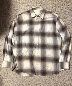 【人気カラー】GU ネルシャツ（長袖）XLサイズ