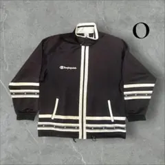 怠*読様 champion トラックジャケット ジャージ 上 O ブラック