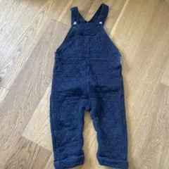 ネイビー キルティングオーバーオール 18M