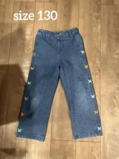 ANAPKISS デニム　蝶刺繍　130