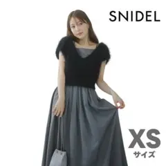 【未使用】snidel スナイデル ラメプルオーバーセットワンピ XS ブラック
