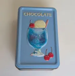 【空き缶のみ】メリー　チョコレート缶　アイスクリームデザイン