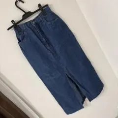 古着　デニムロングスカート　スリット入り