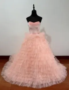 ドレスプロダクション フリル チュールドレス クリームイエロー