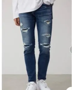 AZUL BY MOUSSY ダメージスキニーデニム Mサイズ