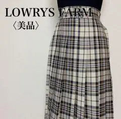 LOWRYS FARM チェック柄 プリーツスカート
