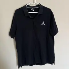 NIKE ナイキ ジョーダン　半袖 ポロシャツ マーク刺繍 ブラック　Lサイズ