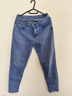 ダメージスキニーデニム ライトブルー M〜L相当