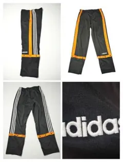 アディダス　ジャージ　パンツ　オレンジ　幅広