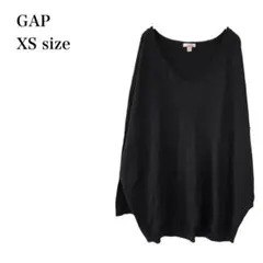 ギャップ/ニットセーター/Vネック/オーバーサイズ/メリノウール/S/ブラック