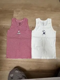 タンクトップ 2枚セット 赤と白　スヌーピー