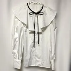 イング 黄ばみ有 【INGNI】フリルカラーリボンブラウス 量産型 地雷系