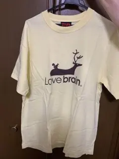 Love brain グラフィック Tシャツ クリーム