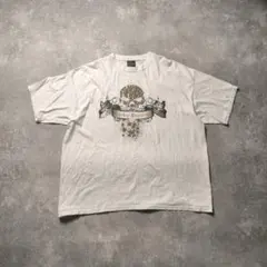 良品HARLEYDAVIDSONハーレーダビッドソンTシャツスカルドクロホワイトのサムネイル