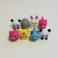 【新品未使用】動物キャラクター、フィギュア、ソフビ、8体セット