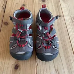 KEEN キッズ サンダル グレー/レッド　21㎝