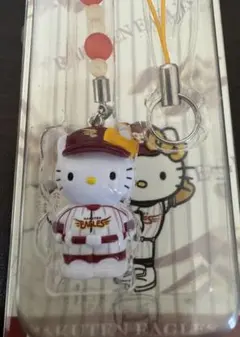 サンリオ ハローキティ 楽天イーグルス限定 ストラップ 根付 - メルカリ
