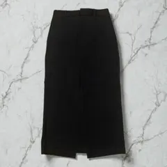 【新品未使用】GU ナローロングスカートZ NAVY ネイビー　ストライプ　M