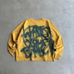 00s Champion スプレーアート デザイン スウェット XXL相当