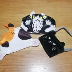 猫と犬のキャラクターポーチ 3点セット