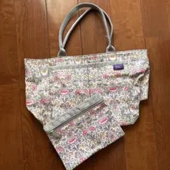 LESPORTSAC リバティ花柄トートバッグ ポーチ付き