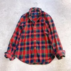 極美品　ポロラルフローレン　現行近年モデル　コットンシャツ　ポニー刺繍