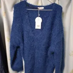 週末値下げLEPSIM 青 Vネック ニットセーター F